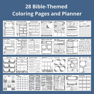 Bible Themed Coloring Pages and Planner - Blessed Be Boutique