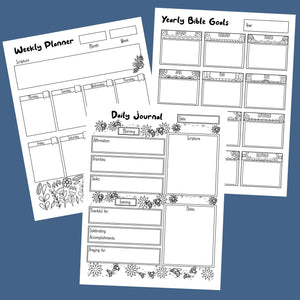 Bible Themed Coloring Pages and Planner - Blessed Be Boutique