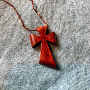 Peruvian Hand Carved Wooden Cross Necklace - Blessed Be Boutique