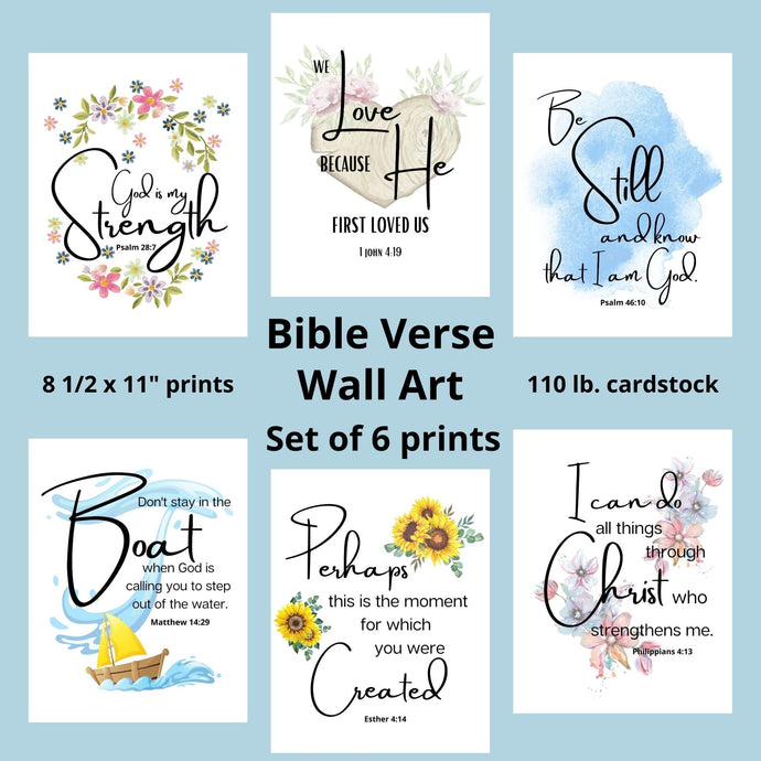 Scripture Wall Art Digital Downloads - Blessed Be Boutique