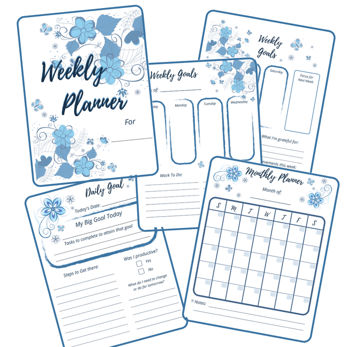 Undated Daily Weekly Monthly Planner - Blessed Be Boutique